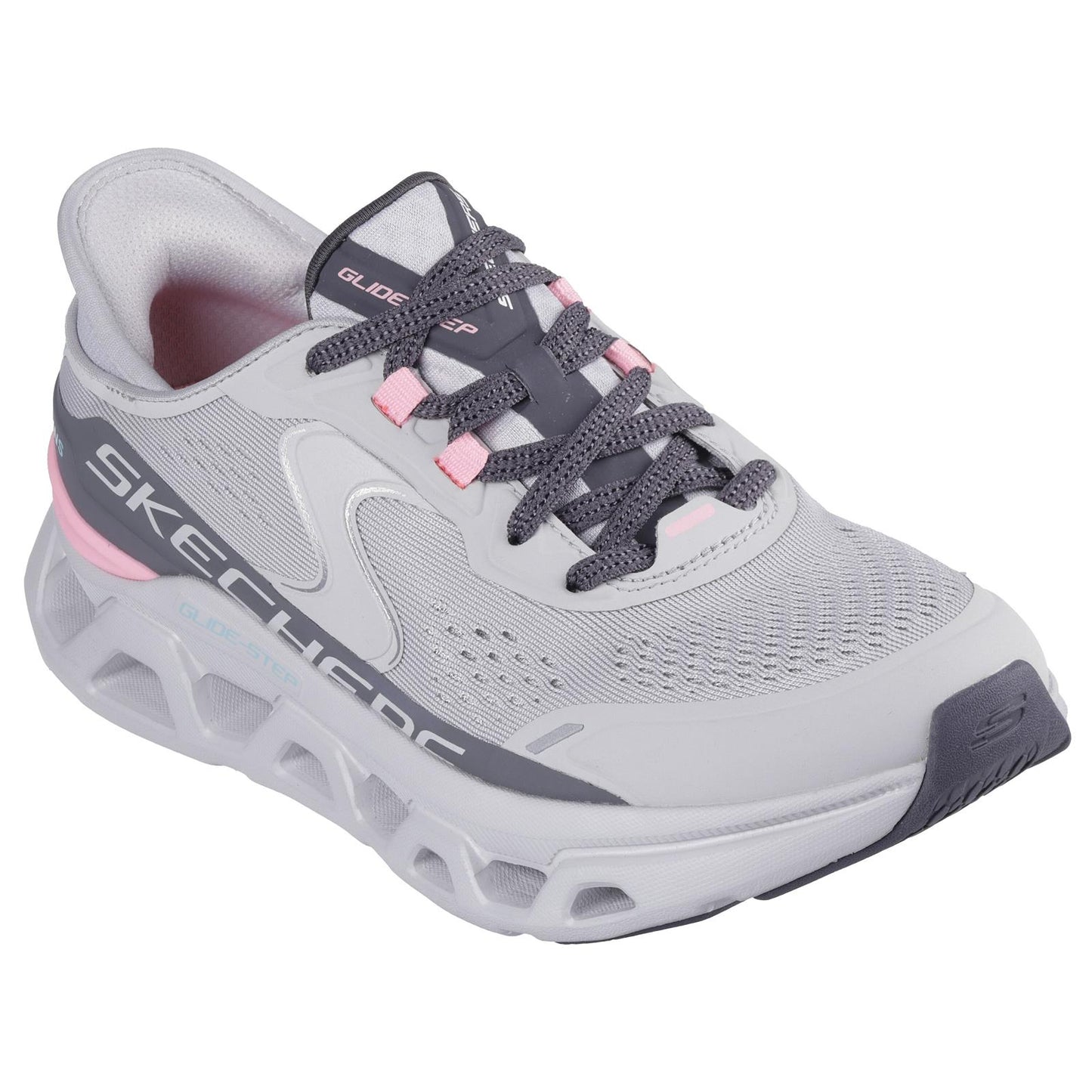 Skechers Womens Slip Ins Glide Step Altus Grey Lightweight Trainers 150510/GYPK