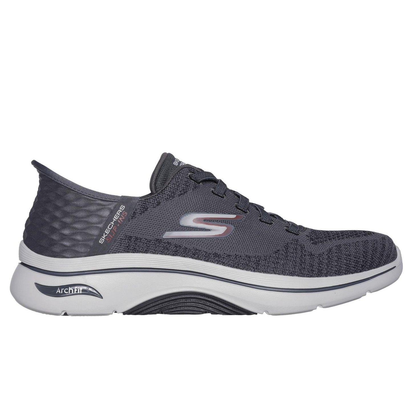 Skechers Mens Arch Fit Slip Ins Grand Select Grey Shoes