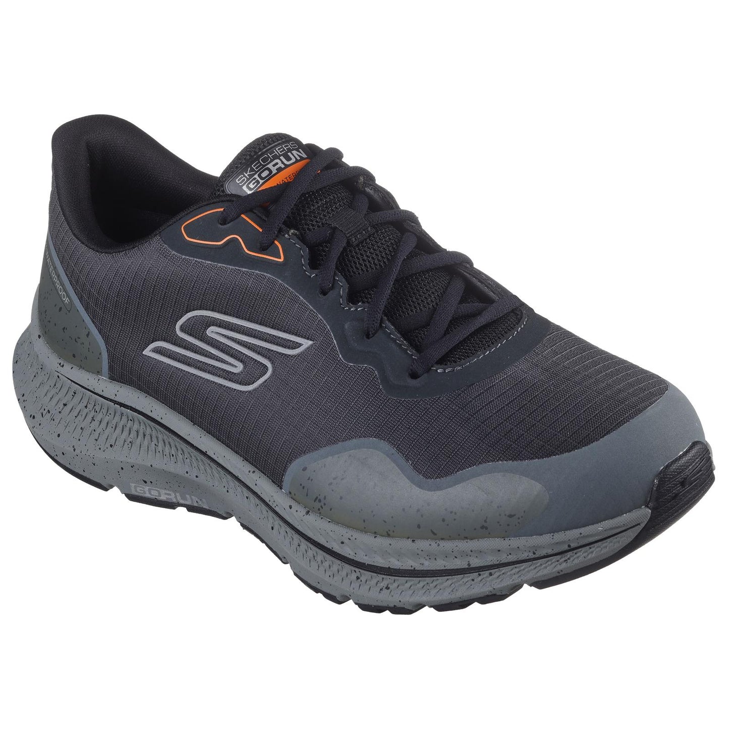 Skechers Mens Grey Waterproof Lace Up Go Run Consistent 2.0 Piedmont Trainers