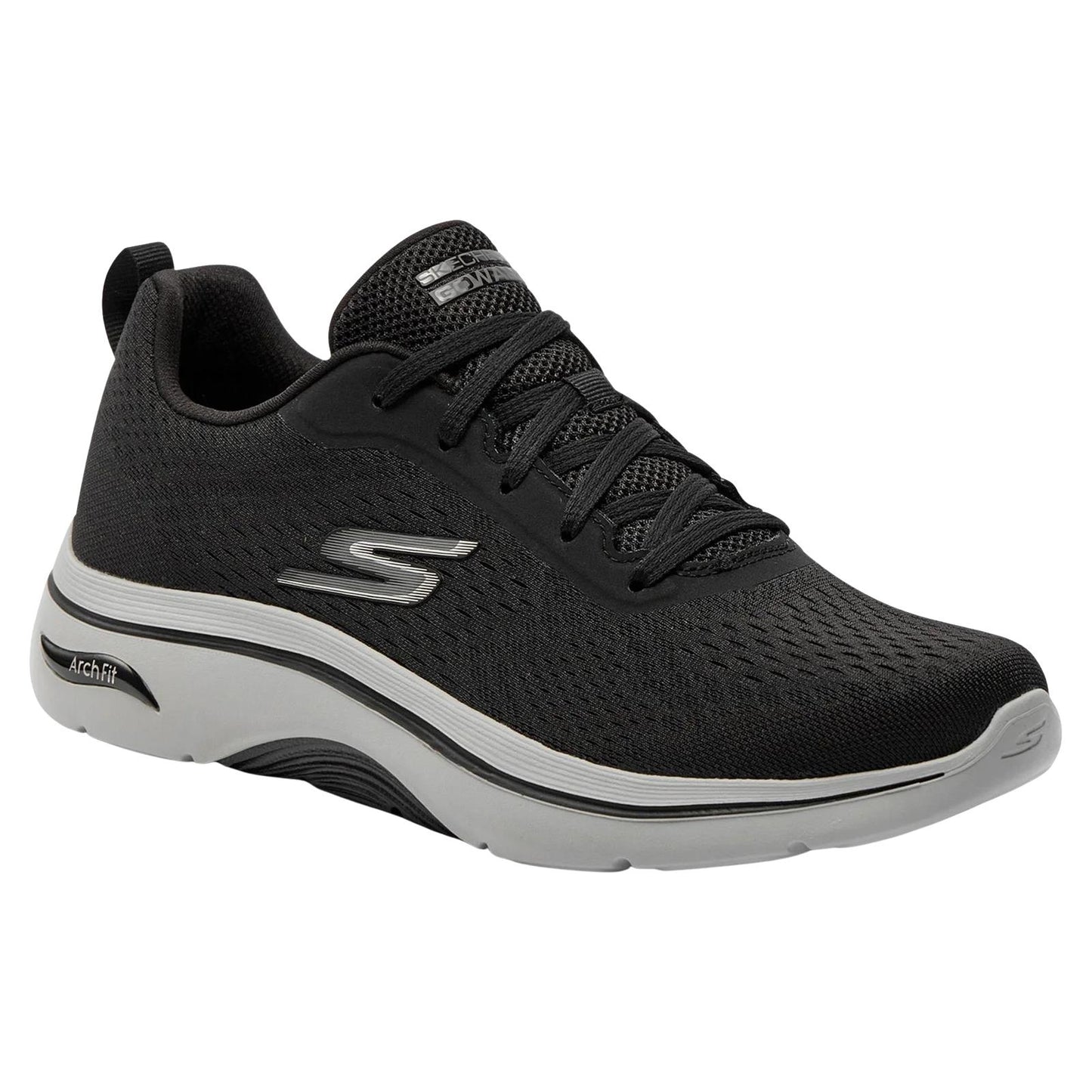 Skechers Mens Go Walk Arch Fit Idyllic 2 Black Lightweight Trainers