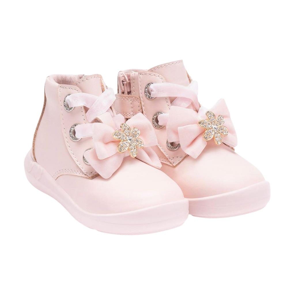 Lelli Kelly MX4309 Mya Pink Winter White Baby Ankle Soft Leather Ankle Boots