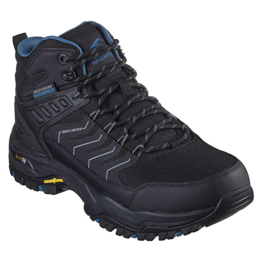 Skechers Arch Fit Dawson Raveno Black Waterproof Trail Walking Boots