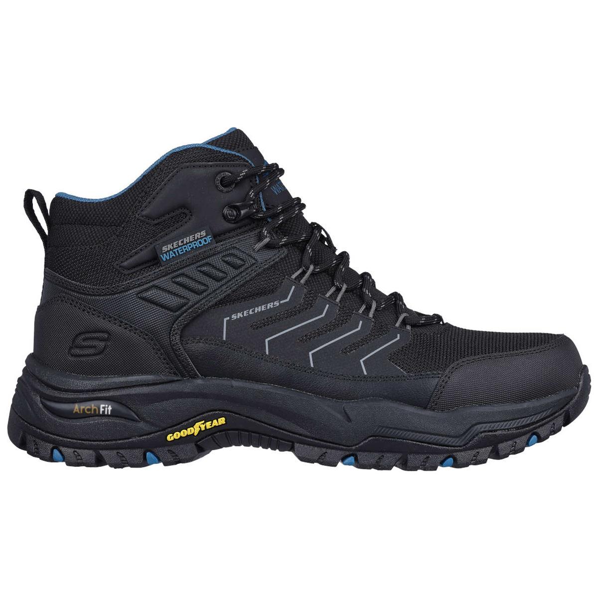 Skechers Arch Fit Dawson Raveno Black Waterproof Trail Walking Boots