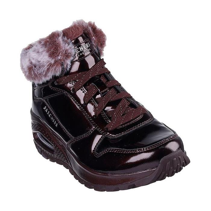 Skechers Womens Boots Uno Rugged Fiesty Winter 168126/BURG