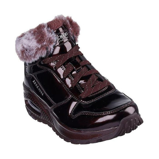 Skechers Womens Boots Uno Rugged Fiesty Winter 168126/BURG