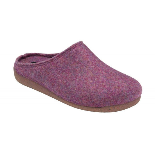 Lotus Ladies Alba Purple Slip On Mule Slippers