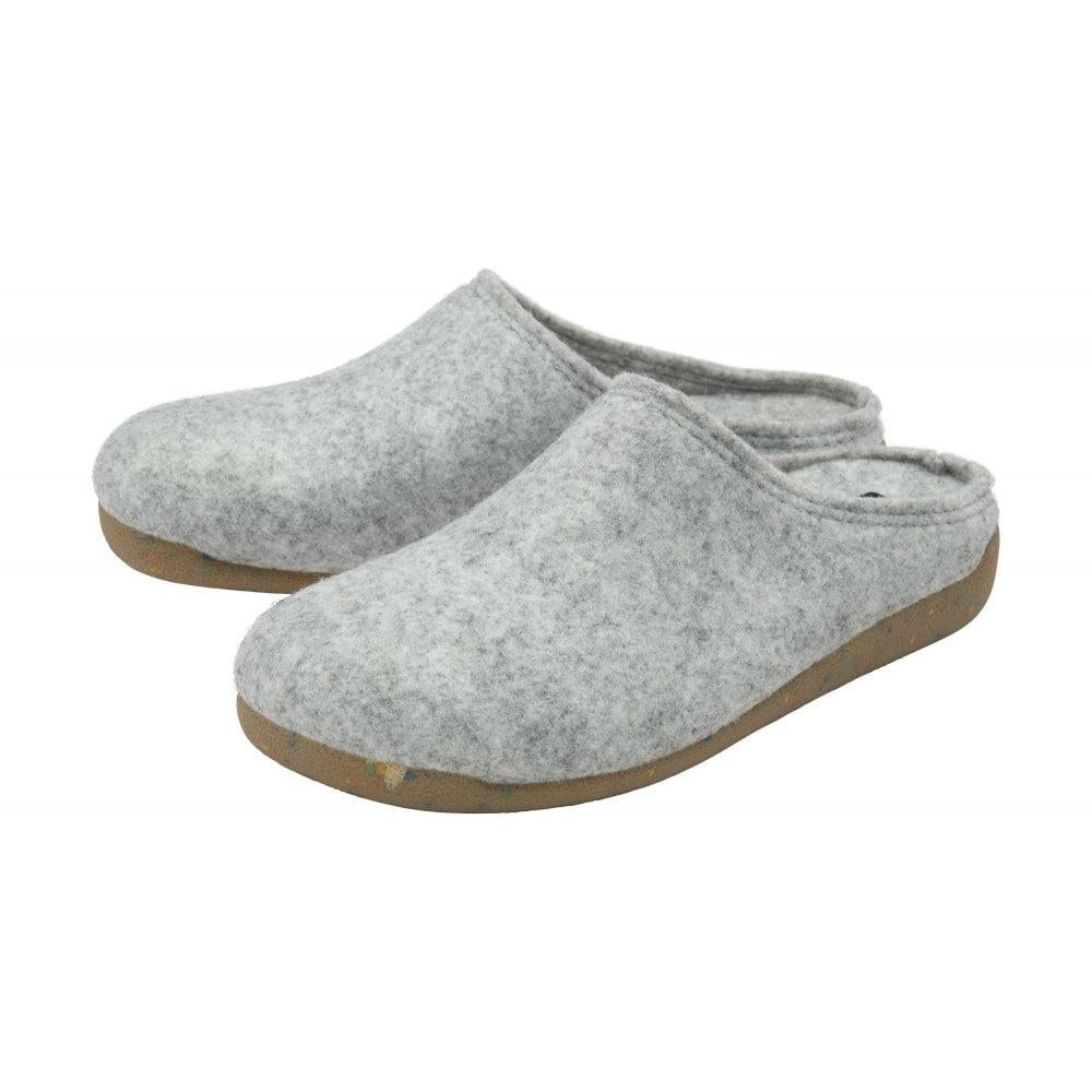 Lotus Ladies Alba Grey Slip On Mule Slippers