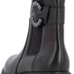 Remonte Ladies D1W74-00 Black Leather Buckle Wide Fit Ankle Boots