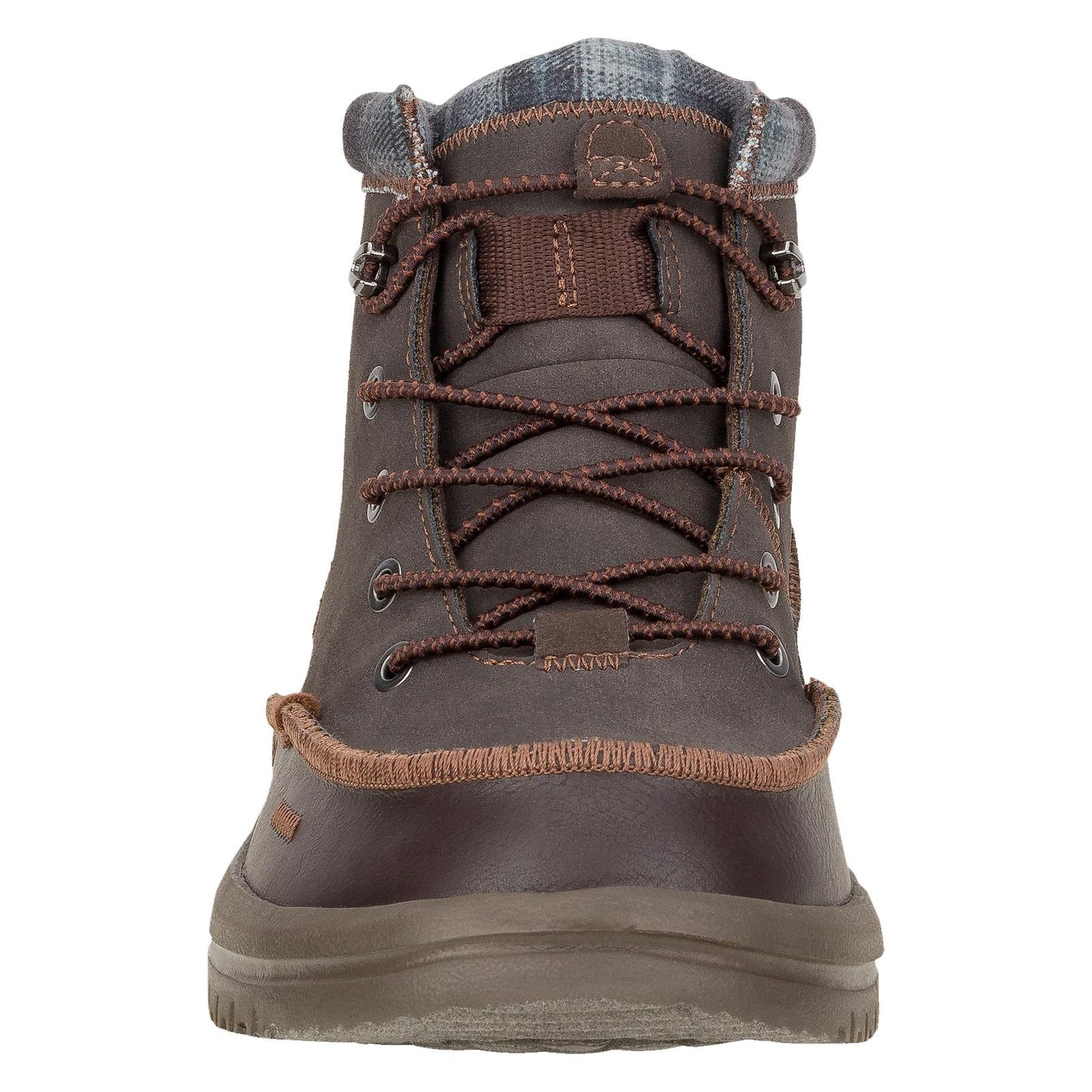 Hey Dude Mens Bradley Classic Brown Water Resistant Leather Lightweight Boot