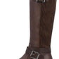 Remonte R6593-25 Brown Leather Wide Fit Knee High Riding Boots