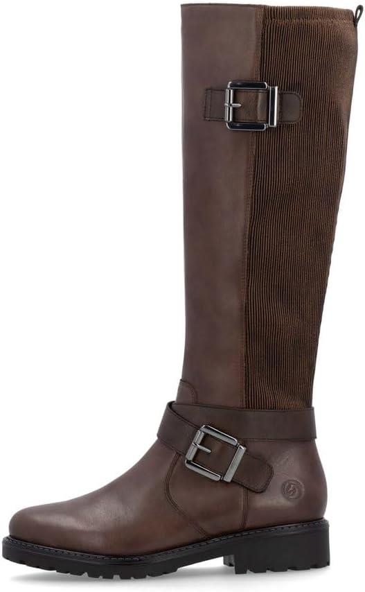 Remonte R6593-25 Brown Leather Wide Fit Knee High Riding Boots