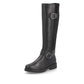 Remonte R6593-00 Black Leather Wide Fit Knee High Riding Boots