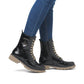 Remonte D8663-00 Black Remonte D8663-00 Black Patent Leather Wide Fit Warm Lined Chunky Ankle Boots