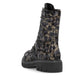 Remonte D1W72-03 Leopard Black Combo Wide Fit Warm Lined Ankle Boots