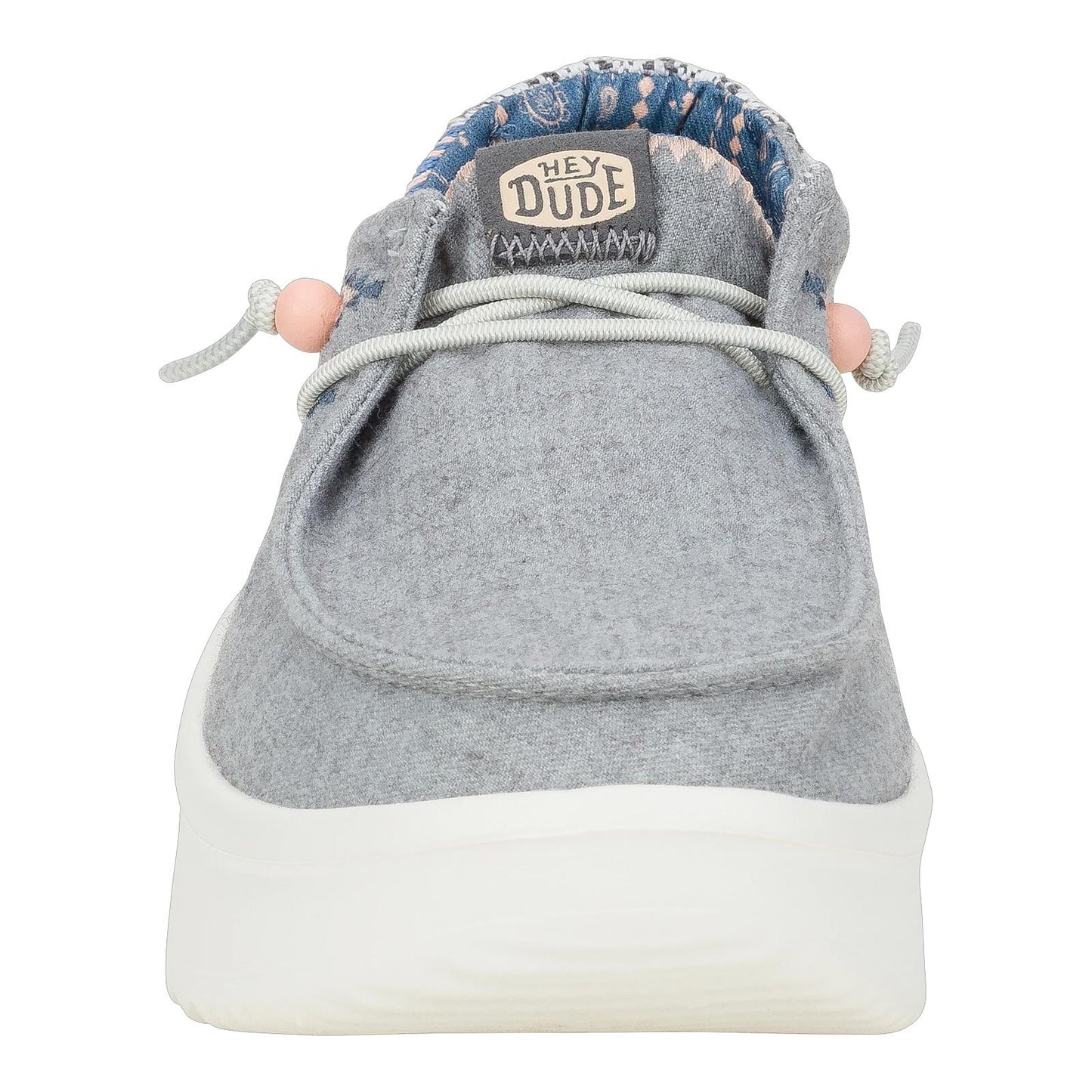 Hey Dude Ladies Wendy Peak Chambray Woven Grey Super Lightweight Casual Shoes