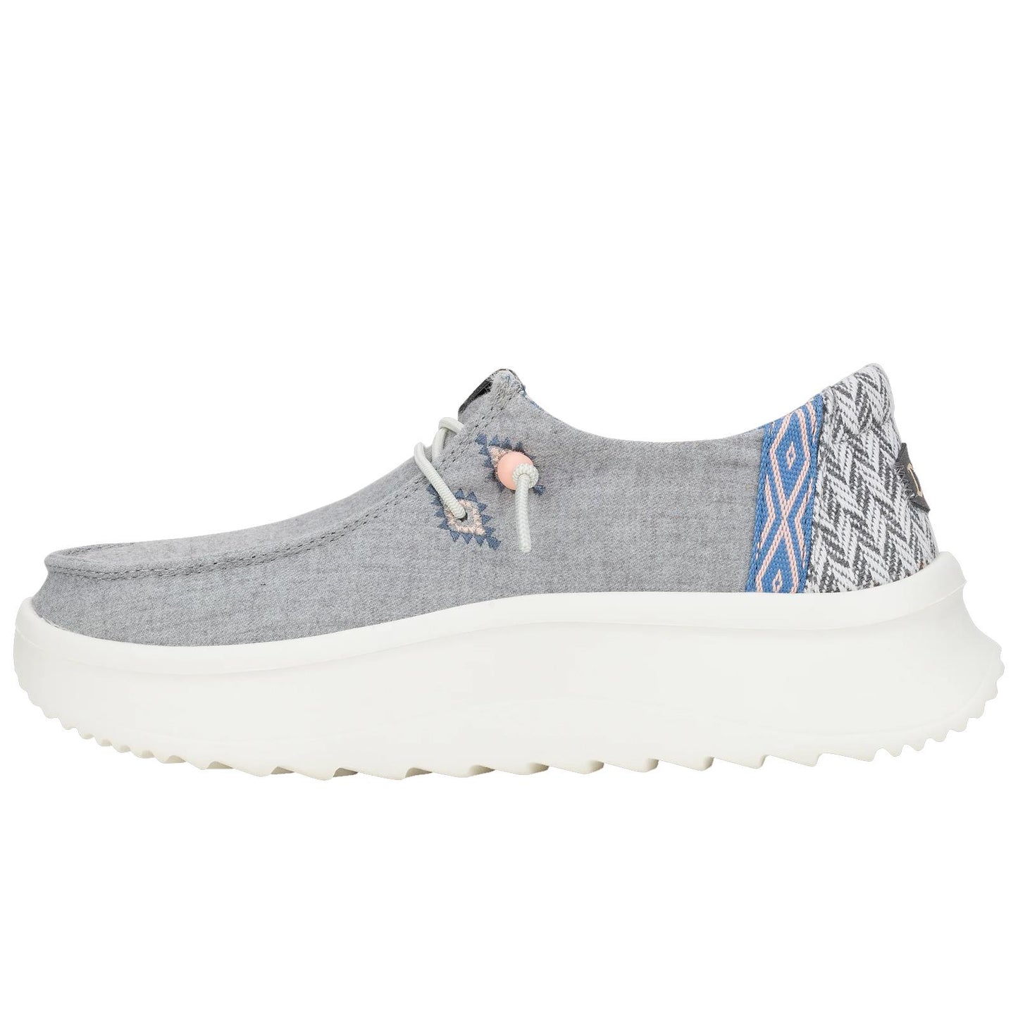 Hey Dude Ladies Wendy Peak Chambray Woven Grey Super Lightweight Casual Shoes