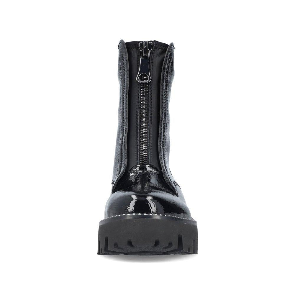 Rieker Z7351 Stivali Donna – Modello Classico Con Tacco A Blocco E Chiusura Lampo