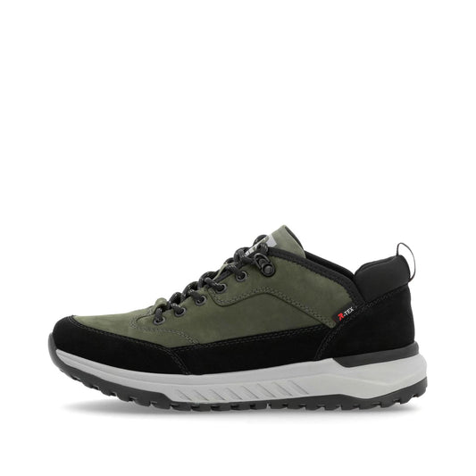 Rieker Mens Green Black Suede Shoes U0102