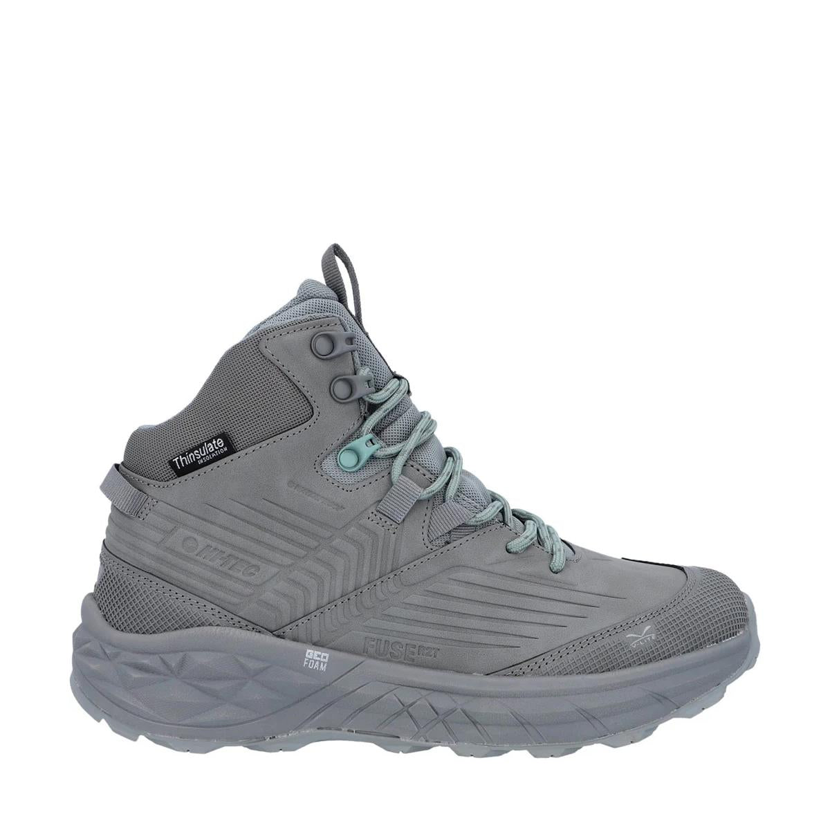 Hi-Tec Womens Fuse Trek Mid Cool Grey/Aquifer Hiking Boots