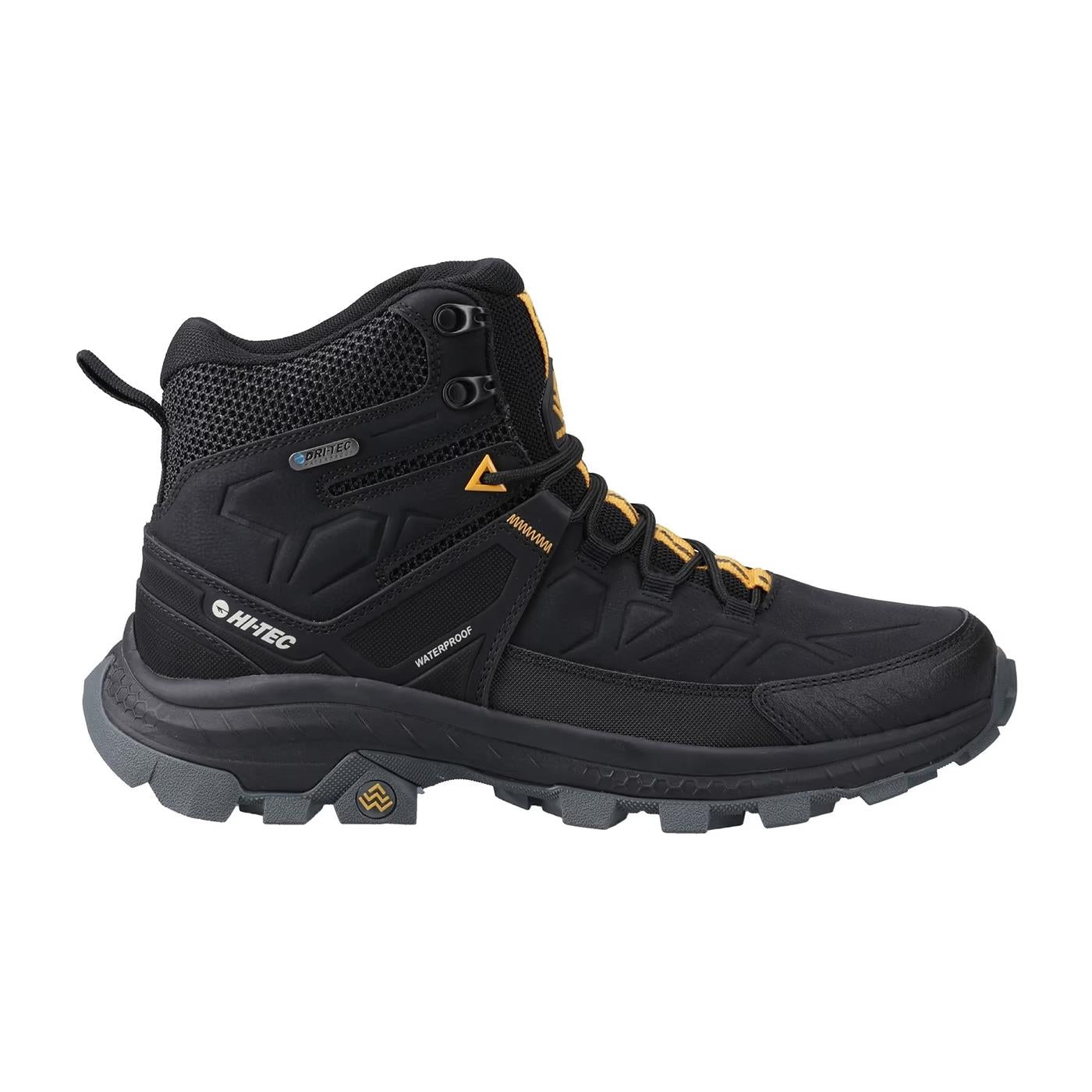 Hi-Tec Mens Rainer Hiker WP Black Hiking Boots