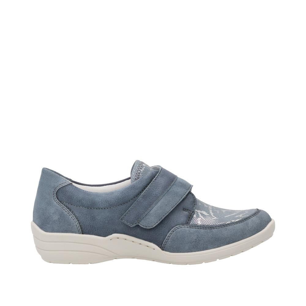 Remonte Womens R7600-14 Blue Adjustable Extra Wide Casual Shoes