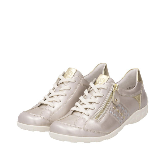 Remonte Womens R3404-90 Metallic G Wide Casual Shoes