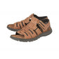 Lotus Mens Dylan Tan Leather Sandals