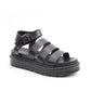 Heavenly Feet Saffron Black Womens Sandal