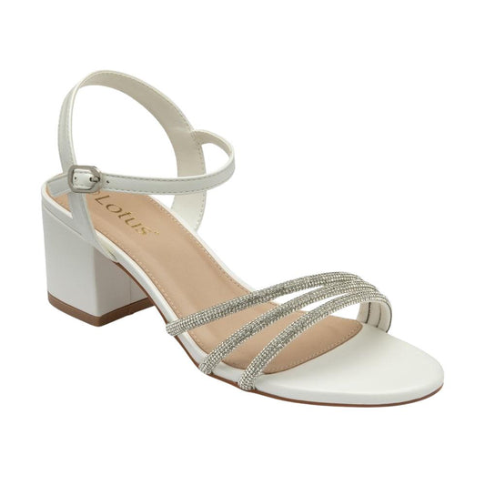 Lotus Womens Lia ULS531 White Diamante Open Toe Sandals