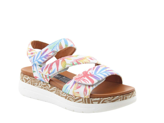 Heavenly Feet EmmaJane Floral White Womens Sandals