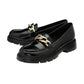 Lotus Giles Slip On Patent Chain Loafer Shoes