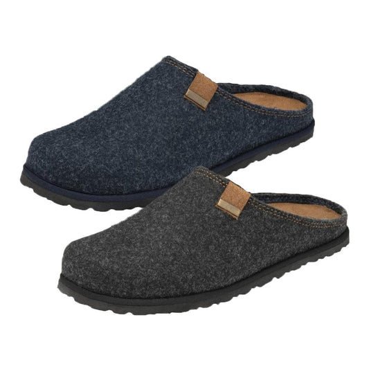 Lotus UMH034 Sidney Textile Mule Grey or Navy Slippers