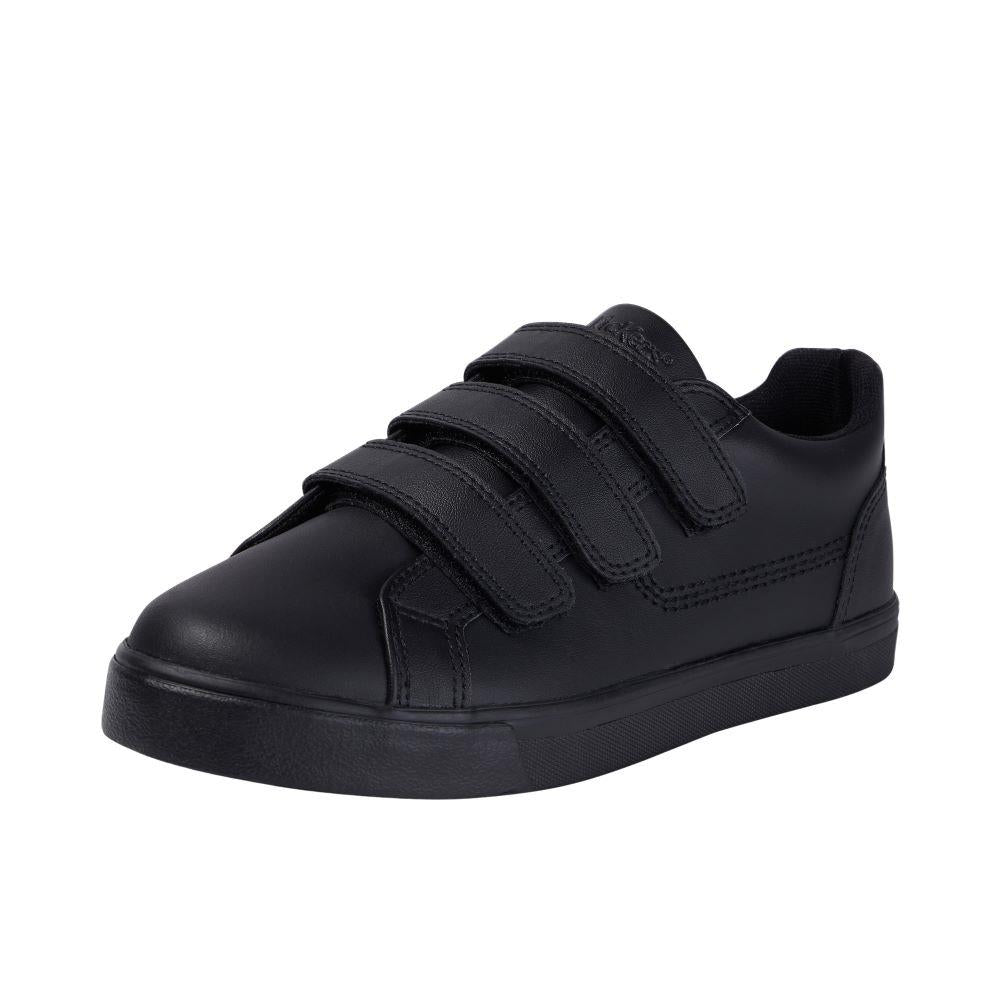 Youth Kickers Tovni Trip Leather Black Low Top Shoes 114743