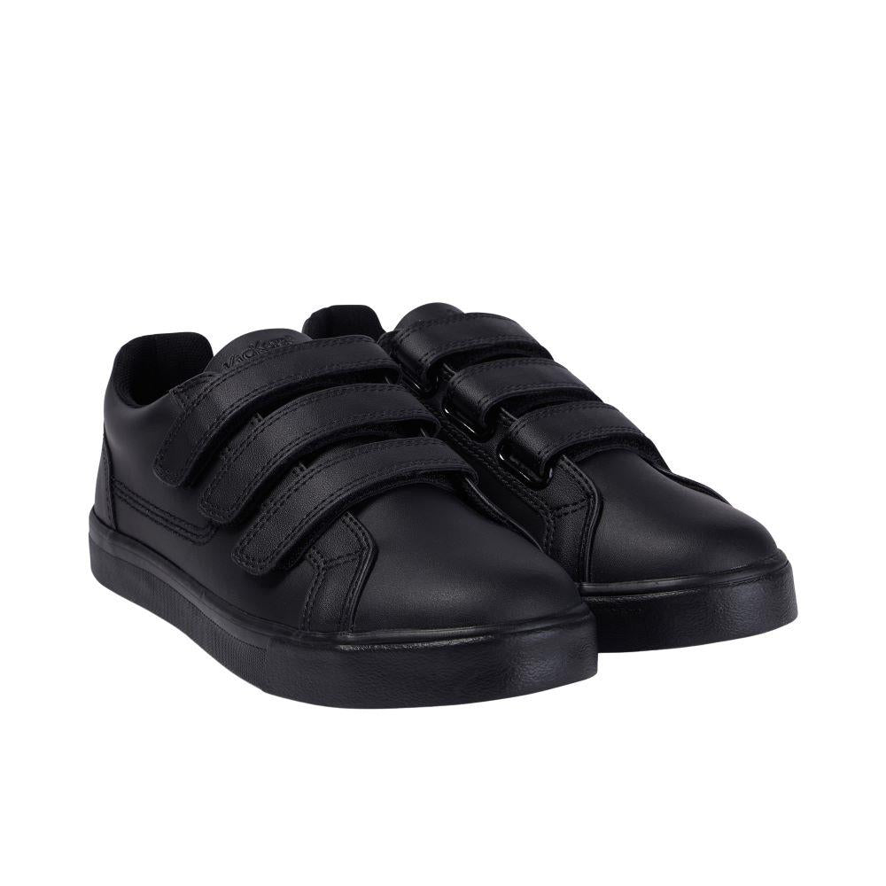 Youth Kickers Tovni Trip Leather Black Low Top Shoes 114743