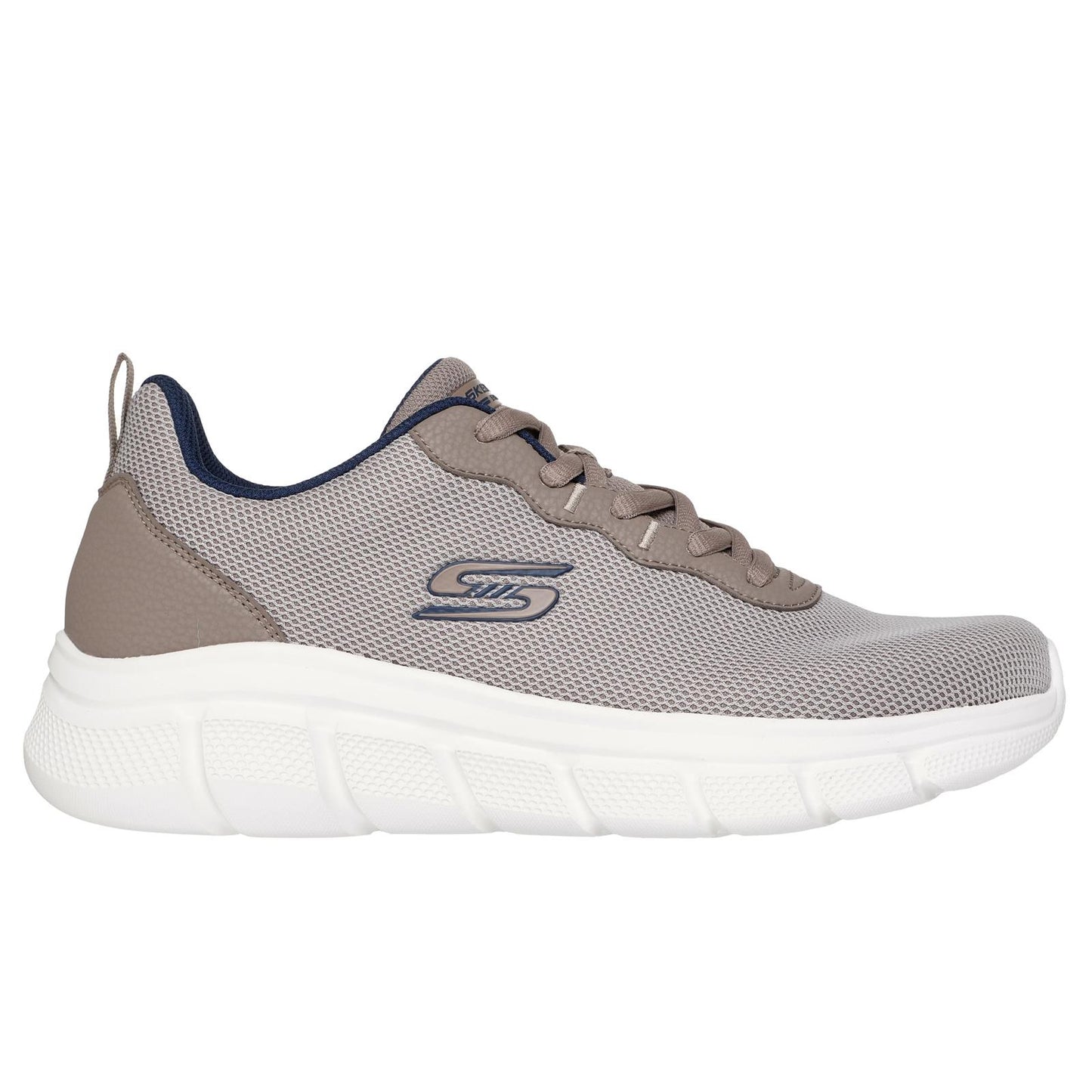 Skechers Mens Bobs Sport Memory Foam Trainers Taupe 118109/TPE