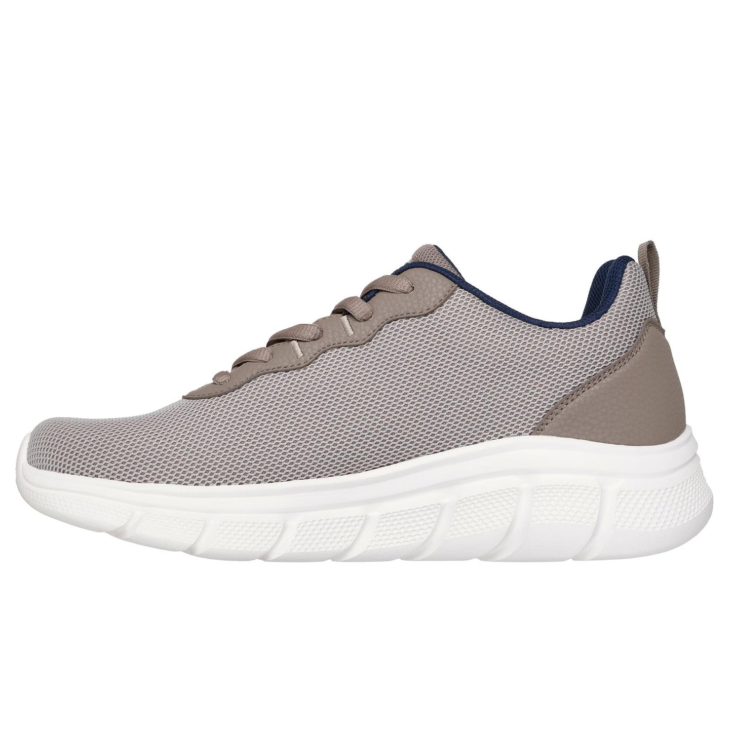 Skechers Mens Bobs Sport Memory Foam Trainers Taupe 118109/TPE