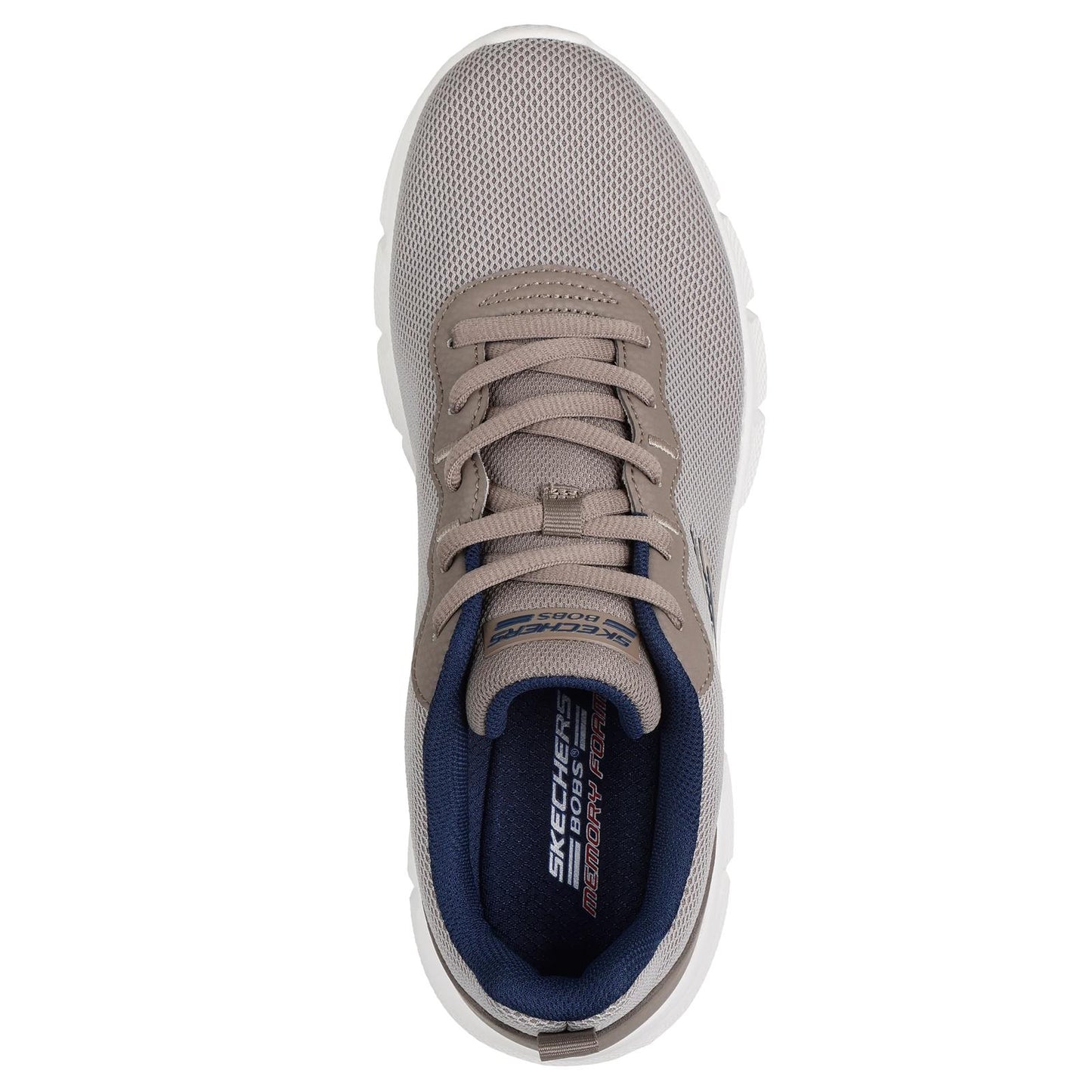 Skechers Mens Bobs Sport Memory Foam Trainers Taupe 118109/TPE