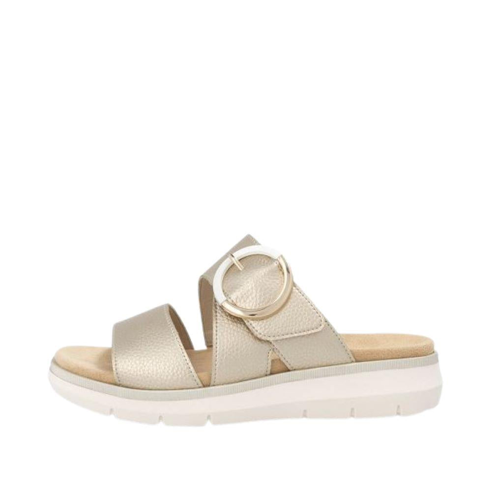 Womens Gold Remonte Adjustable Sandals D2K51-90