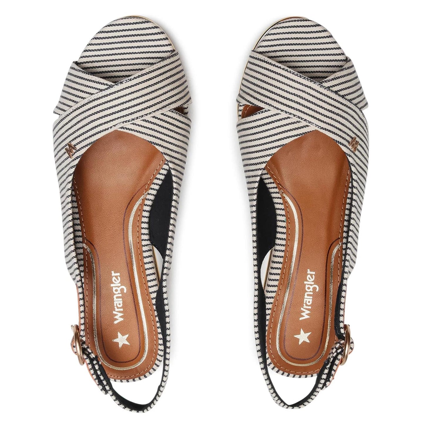 Wrangler Womens Sandals Panama Mila Navy Stripes WL11653A