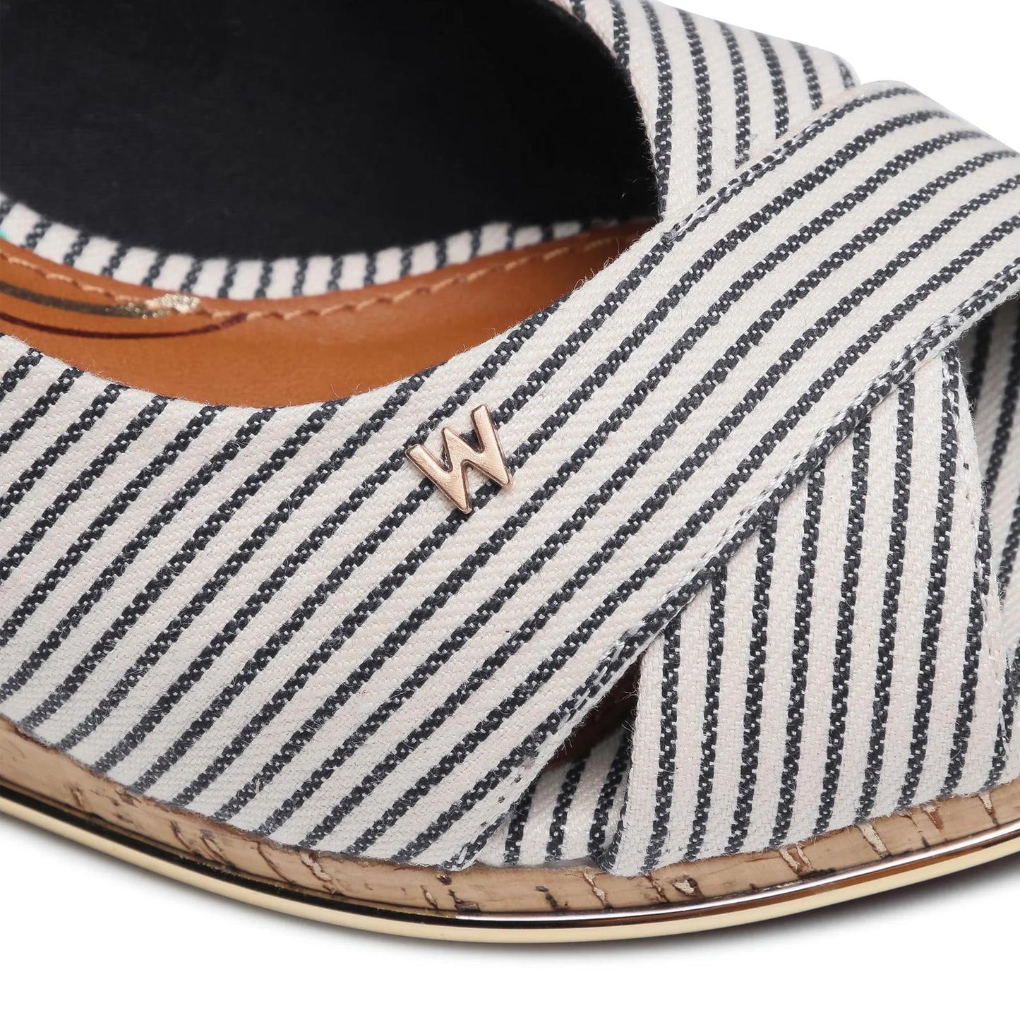 Wrangler Womens Sandals Panama Mila Navy Stripes WL11653A