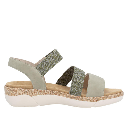 Womens Remonte Green Lightweight Strappy Sandals R6861