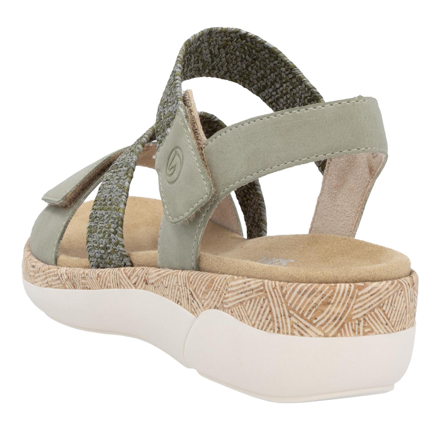 Womens Remonte Green Lightweight Strappy Sandals R6861