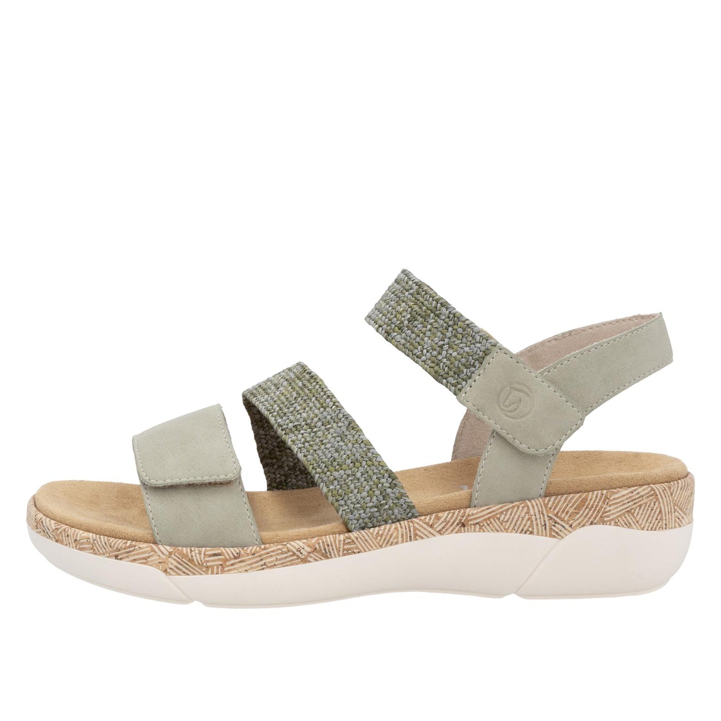 Womens Remonte Green Lightweight Strappy Sandals R6861