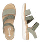 Womens Remonte Green Lightweight Strappy Sandals R6861