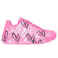 Skechers x JGoldcrown Kids Girls Uno Lite Metallic Love Trainers 314067/HPMT