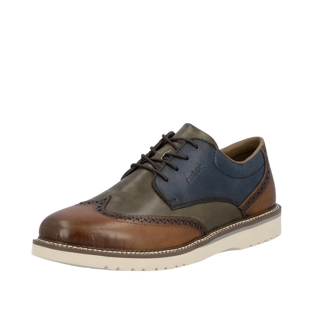 Rieker Mens Brogue Multi Leather Shoes 04504-90