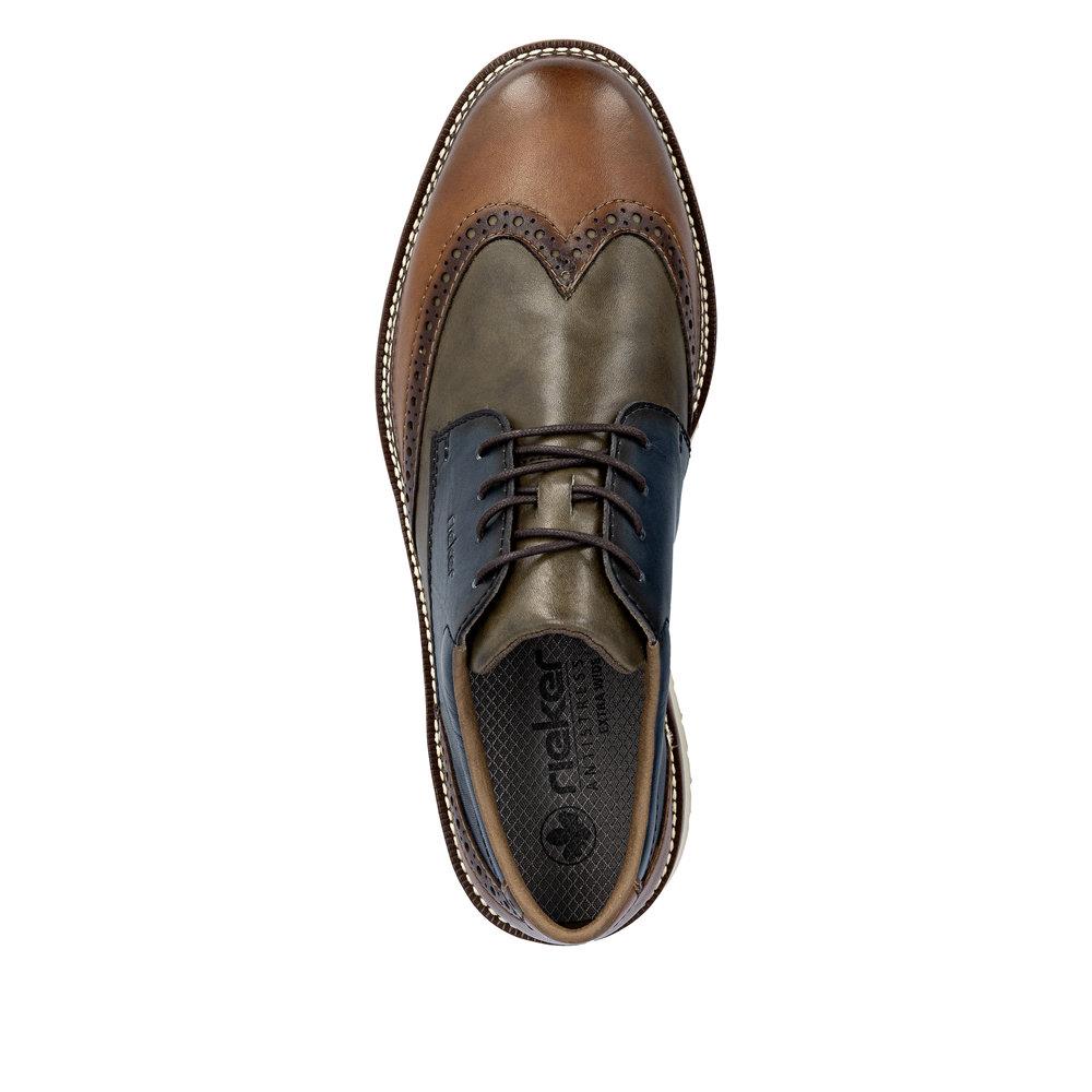 Rieker Mens Brogue Multi Leather Shoes 04504-90