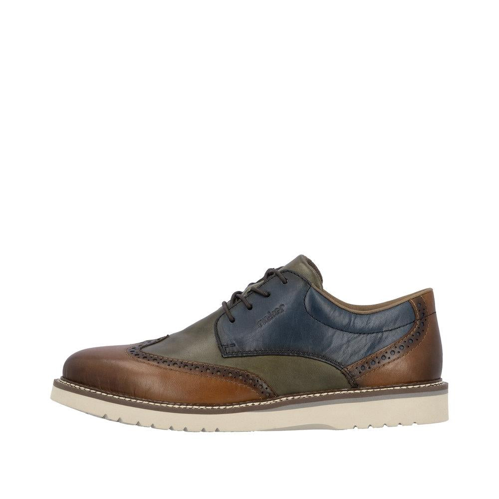 Rieker Mens Brogue Multi Leather Shoes 04504-90