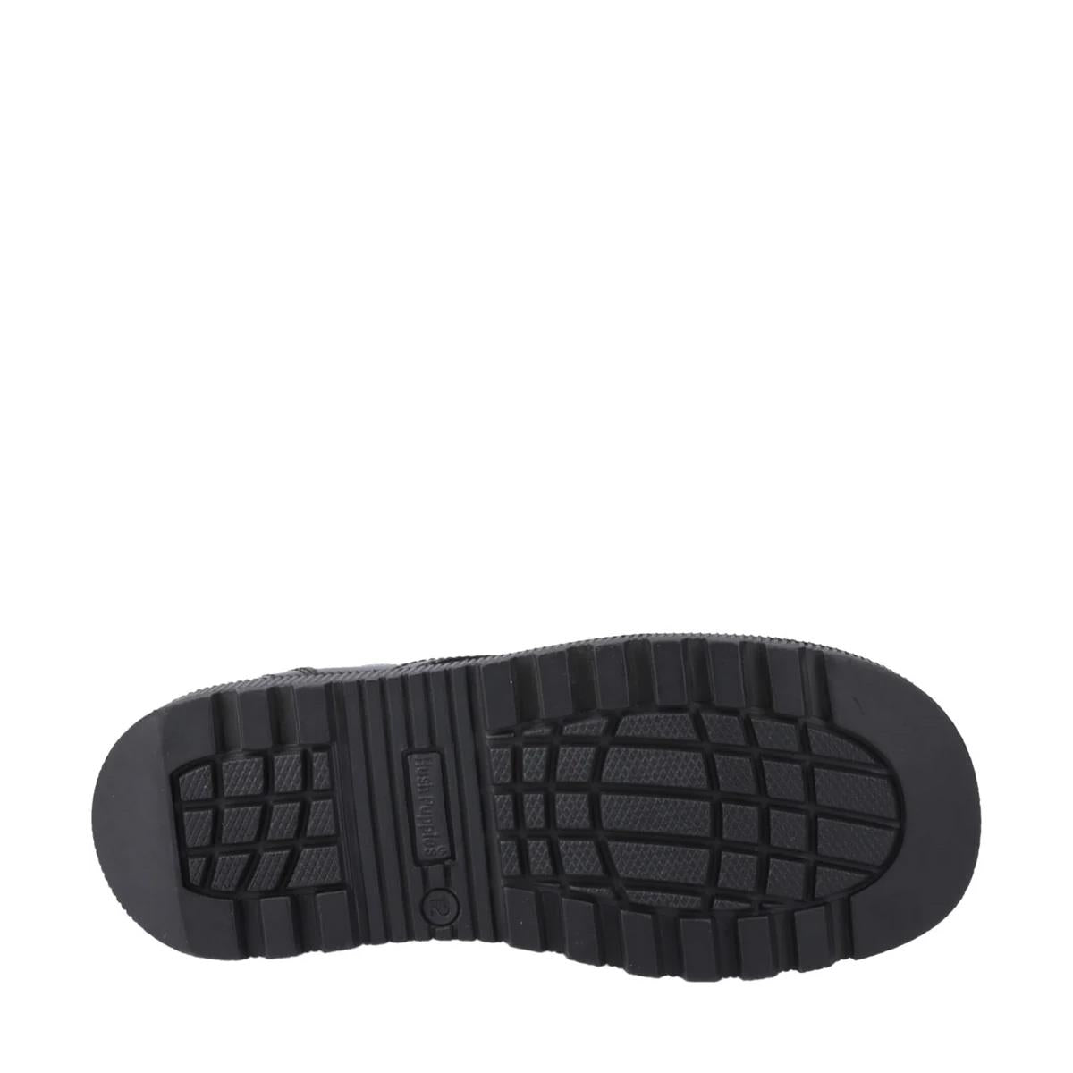 Hush Puppies Keeley Lace Up Patent Black School Shoes