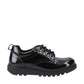 Hush Puppies Keeley Lace Up Patent Black School Shoes
